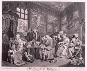 Heirat à la mode, 1745, Platte I von Gerard Jean Baptiste Scotin
