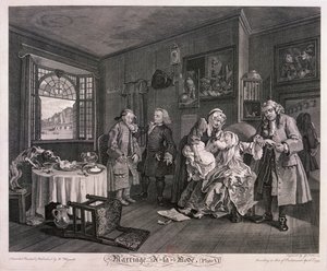 Die Hochzeit à la mode, Platte VI, 1745