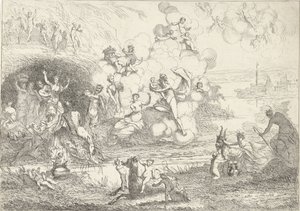 Merkur übergibt Bacchus den Nymphen (Das Leben der Bacchanten)
