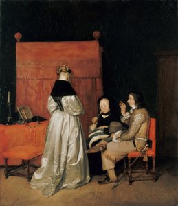 Das galante Gespräch Die väterliche Ermahnung, ca. 1654 von Gerard Ter Borch the Younger