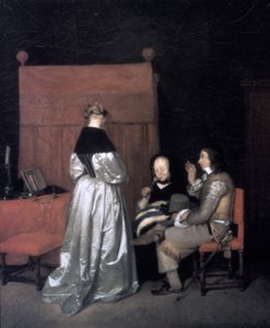 Väterliche Ermahnung, 1654-1655 von Gerard Terborch II