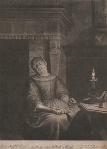 Die sitzende schlafende Näherin von Gerard Valk