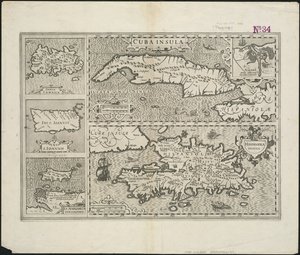 Cuba Insula; Hispaniola Insula, graviert von Hendrik Hondius, 1633 von Gerard after Mercator