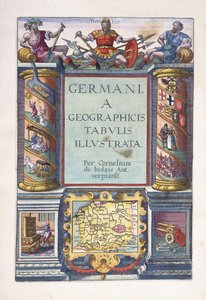 Titelblatt zu Teil 2, "Germania geographicus tabulis illustrata", 1593