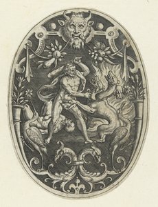 Flächendekoration: Herkules tötet das Monster Geryon von Gerard de Jode