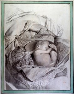 Darstellung eines menschlichen Fötus in einem Uterus von Gerard de Lairesse