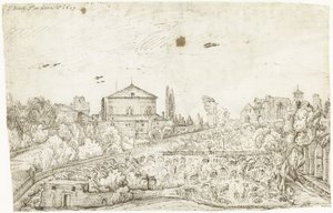 Ansicht der San Stefano Rotondo, Rom, von Norden