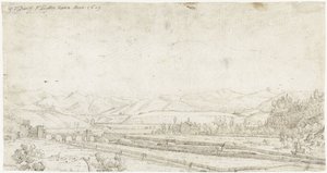 Landschaft mit der Ponte Milvio, außerhalb Roms