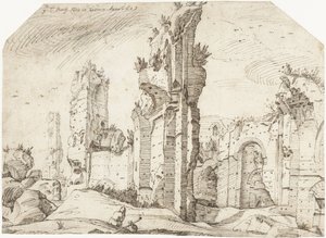 Ruinen der Caracalla-Thermen von Gerard ter Borch