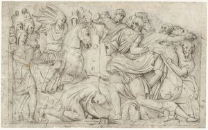 Der Bogen von Konstantin mit Trajans Sieg über die Daker von Gerard ter Borch (I)