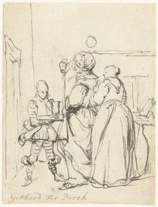 Dame bei ihrer Toilette von Gerard ter Borch (II)