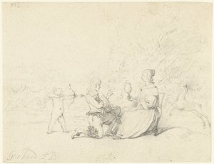 Herr kniend vor einer Dame von Gerard ter Borch (II)