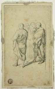 Gruppe von vier Männern in Togen von Gerard ter Borch