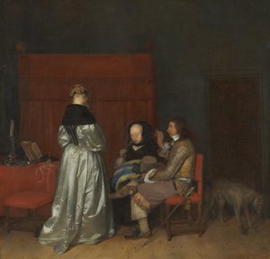 Das galante Gespräch, bekannt als Paternalische Ermahnung von Gerard ter Borch