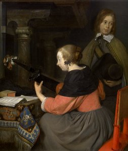 Ein Lautenspieler von Gerard ter Borch or Terborch