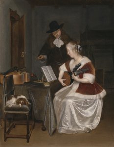 Die Musikstunde, ca. 1670 von Gerard ter Borch