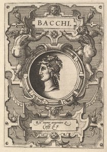 Büste des Bacchus umgeben von Bandwerk, aus der Serie 
