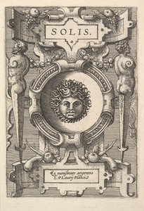 Büste von Sol umgeben von Bandwerk, aus der Serie 