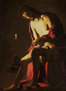 Christus auf dem kalten Stein von Gerard van Honthorst (copy after)