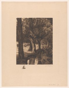 Weide am Wasser von Gerarda Wilhelmina ten Hoet (signed by artist)