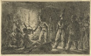 Soldaten am Feuer von Gerardus Emaus de Micault