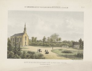 Kirche und Pförtnerhaus hinter Meerenberg von Gerardus Johannes Bos