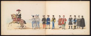 Maskerade der Leidener Studenten, 1855 (Tafel 11) von Gerardus Johannes Bos