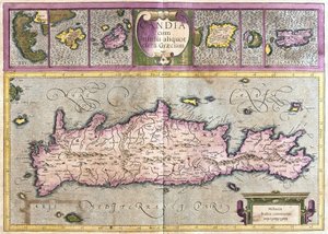 Zypern und griechische Inseln (Korfu, Zante, Milo, Santorini, Karpathos) von Gerardus Mercator