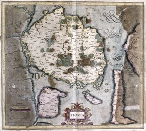 Dänemark (die Insel Langeland mit Odense) (Gravur)