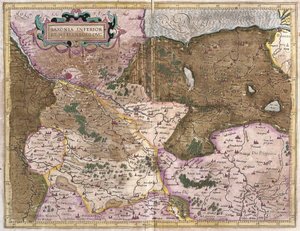 Sachsen und Mecklenburg, Deutschland (Stich) von Gerardus Mercator