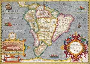 Südamerika America Meridionalis: aus dem Atlas von Gerardus Mercator, 1633, 1936 von Gerardus Mercator
