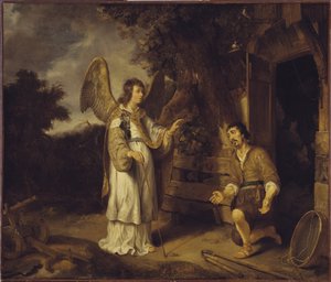 Der Engel des Herrn besucht Gideon von Gerbrand van den Eeckout