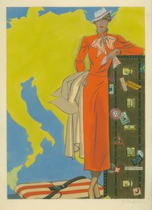 Damenmode 1932 Reisekleid von Gerd Hartung