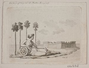 Liegende Frau bei der Festung von Gerhard Ludvig Lahde