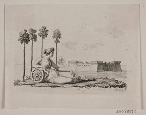 Liegende Frau am Fort von Gerhard Ludvig Lahde