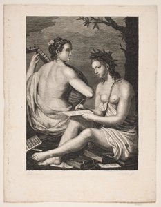 Terpsichore und Kalliope von Gerhard Ludvig Lahde