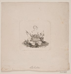 Vignette mit Büste von Sophron von Gerhard Ludvig Lahde