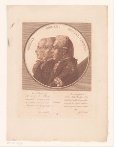 Porträts von Shields, Obrien und Benzelstierna von Gerhard Ludwig Lahde