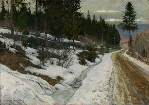 Winter in Nittedal von Gerhard Munthe
