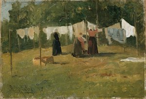 Wäsche trocknen von Gerhard Peter Frantz Vilhelm Munthe