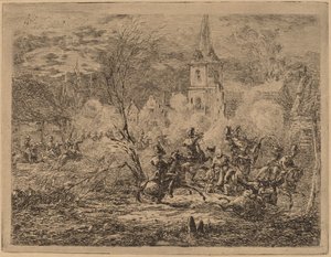 Eroberung eines Dorfes von Gerhardus Emaus de Micault
