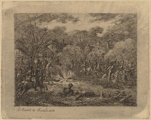 Explosion einer Granate von Gerhardus Emaus de Micault
