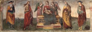 Jungfrau und Kind mit Heiligen, 1508 von Gerino da Pistoia