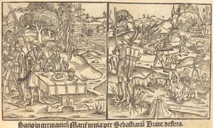 Allegorie von Krieg und Frieden von German 15th Century