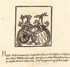 Exlibris von Wilhelm von Zell von German 15th Century