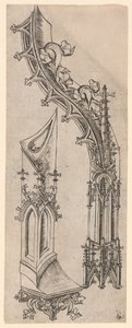Gotischer Buchstabe "d" von German 15th Century