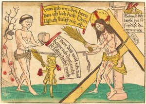 Jesus zieht die Gläubigen zu seinem Herzen von German 15th Century