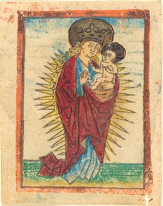 Madonna mit Kind in einer Glorie von German 15th Century