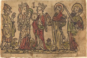 Madonna und Kind mit vier Heiligen