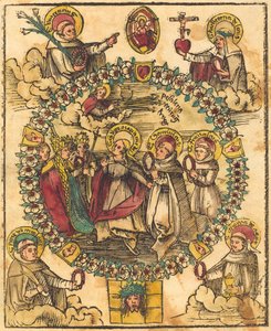 Madonna im Rosenkranz mit Heiligen